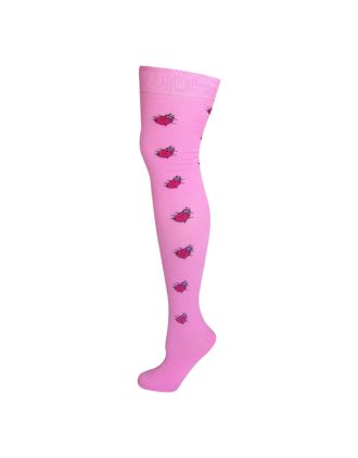 Ladybird Design Pink Over the Knee Socks