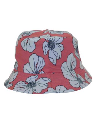 Flower Design Cotton Reversible Bucket Hats
