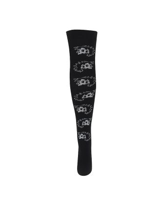 Punk Skull Over The Knee Socks 