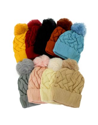 Ladies Assorted Color Layered Beanies