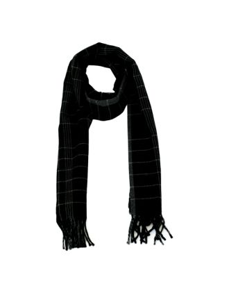 Men's Black Tartan Design Scarves