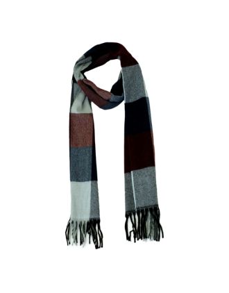 Men's Navy Burgundy Tartan Design Scarves
