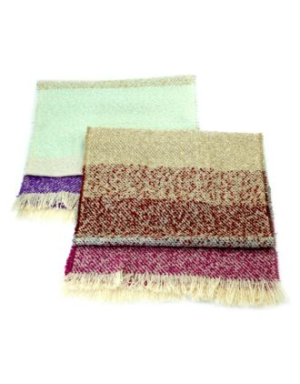 Two-Colour Boucle Scarves 