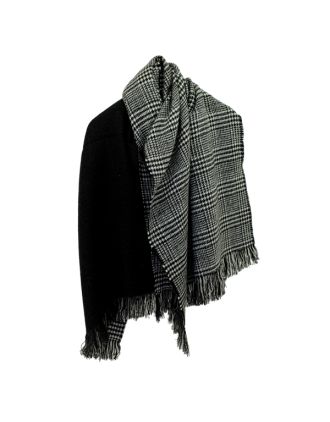 Women's Oversized Reversible Black Scarves