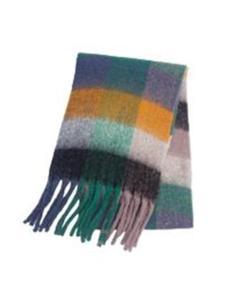 Summer Orange Check Design Scarf