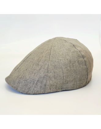 Grey Linen Six Panel Cap