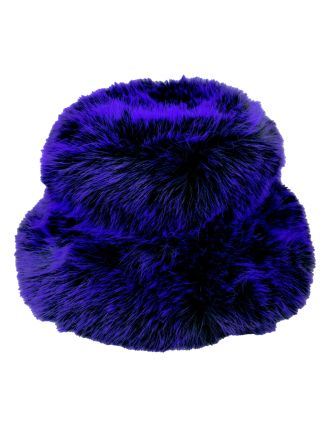 Macahel Plain Purple Fluffy Bucket Hats
