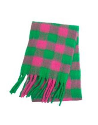 Green and Pink Checkers Design Scarf