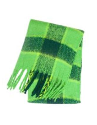 Green Forest Check Design Scarf
