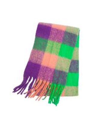 Green Violet Check Design Scarf