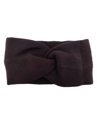 Brown Knitted Headband Bow Style