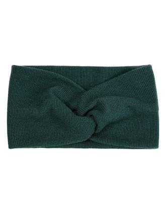 Green Knitted Headband Bow Style