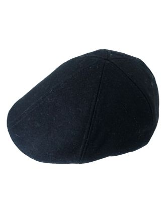 Plain Black Unisex Six Panel
