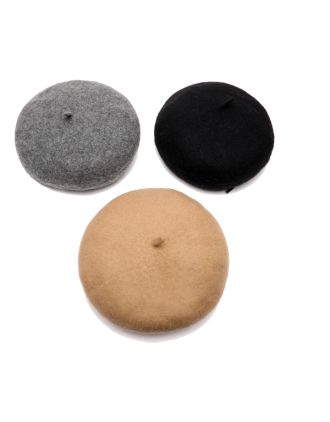 Plain Colours French Beret 100% Wool