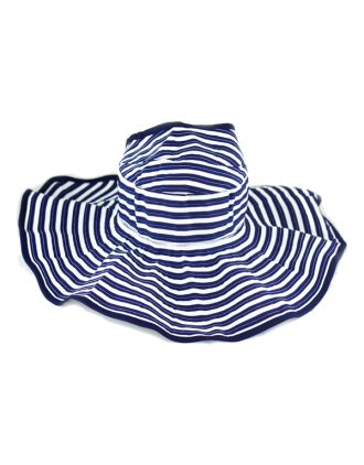 Foldable Stripy Summer Visor Hat