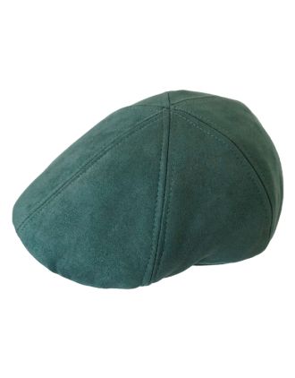 Green Colour Six Panel Flat Caps