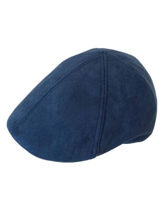 Blue Six Panel Flat Cap