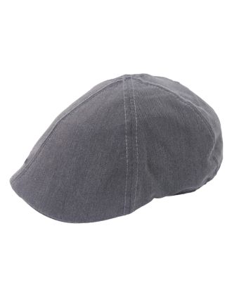 Charcoal Grey Six Panel Flat Cap
