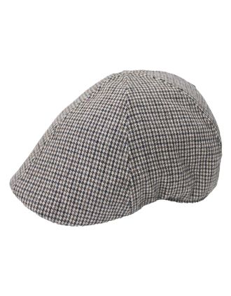 Brown/Black Tiny Check Six Panel Flat Cap