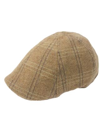 Camel Brown Six Panel Flat Cap