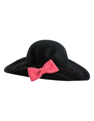 Black Floppy With Pink Bow