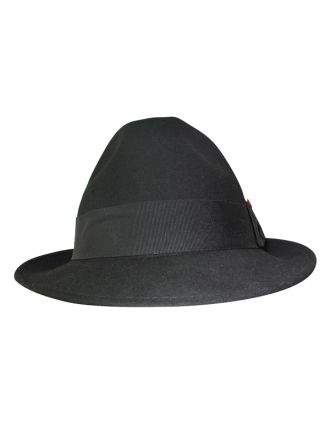 Men's Plain Black Fedora