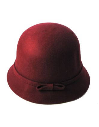 Wool Cloche Maroon
