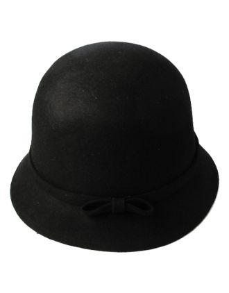 Wool Cloche Black