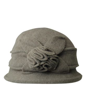 Women's Big Flowered Peach French Beret