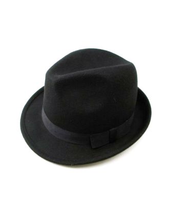 Plain Black Felt Hat A6