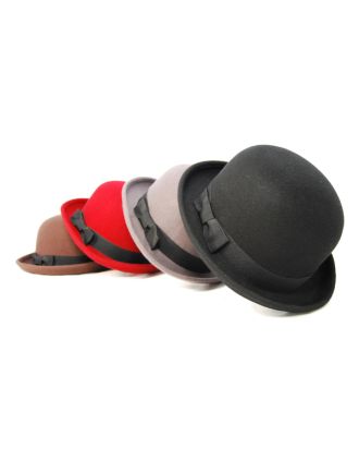 Macahel Bowler Hat Red