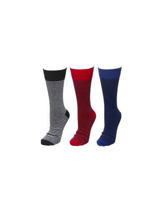 Men's Assorted Thin Stripe Ankle Socks