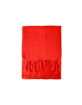 TASSELED PLAIN ORANGE SCARF