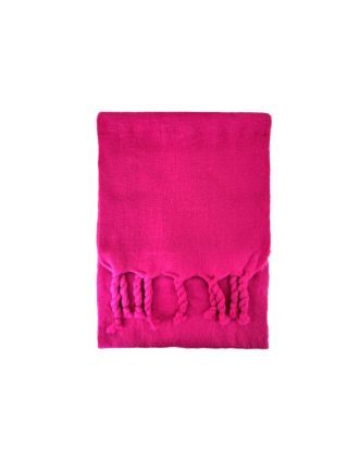 TASSELED PLAIN FUCHSIA SCARF