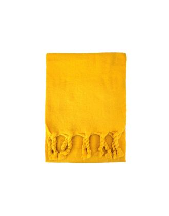 TASSELED PLAIN YELLOW SCARF