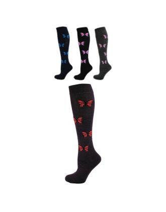 Butterfly On Dark Assorted Knee High Socks