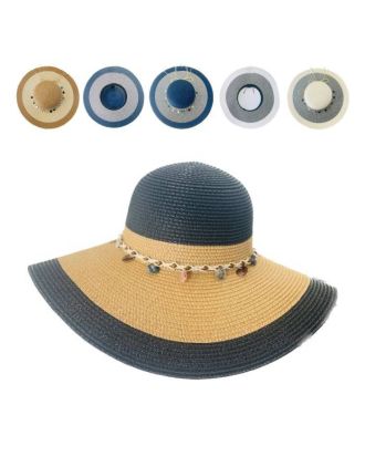 Crushable Summer Floppy White Brim Summer Breeze Band
