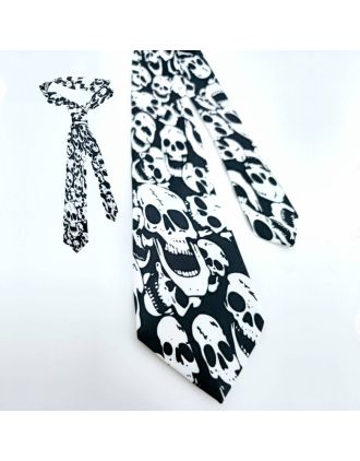 White Skulls On Black Ties