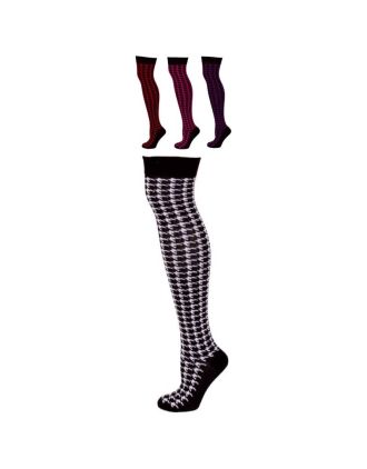 Assorted Dogtooth Design Socks
