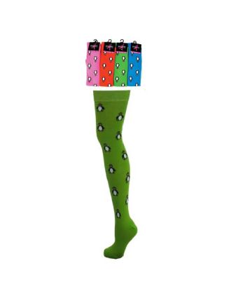 Penguin on Plain Assorted Over the Knee Socks