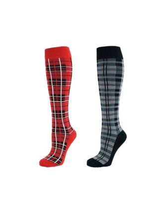 Knee High Assorted Tartan Socks