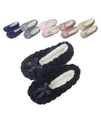 Assorted Home Socks with a Bow - HS-S9