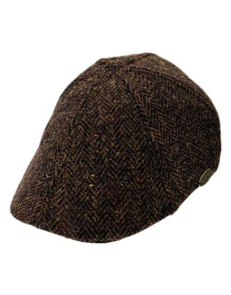 Herringbone Brown-Rust Six Panel Cap