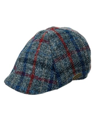 Tweed Blue-Rust Dark Rose Six Panel Cap
