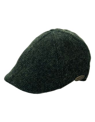 Tweed Deep Green Marl Six Panel Cap
