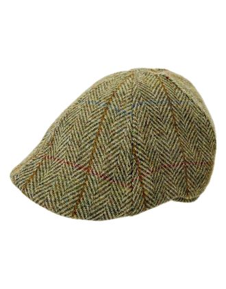 Herringbone Olive-Blue Six Panel Cap