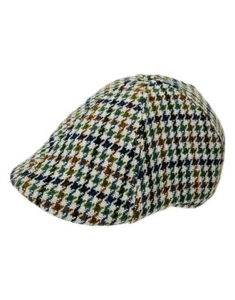 Houndstooth Green-Blue Six Panel Cap
