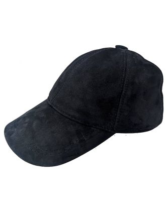 Suede Black Baseball Cap