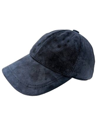 Suede Navy Blue Baseball Cap