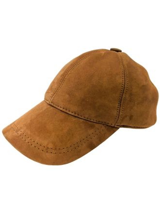 Suede Camel Baseball Cap